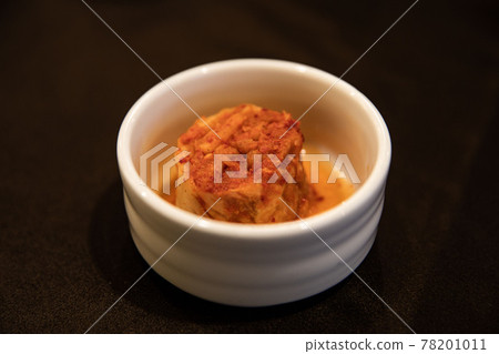 Kimchi made with cabbage, seasoning and red pepper powder, Korean traditional food 78201011