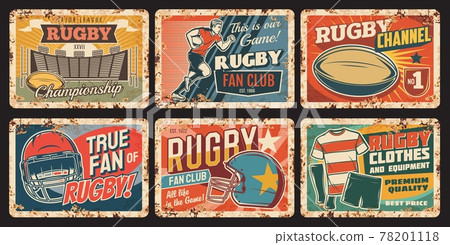 Rugby sport vector rusty plates, American football Rugby sport vector rusty plates, American football 78201118