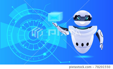 robot chatbot assistant modern robotic character artificial intelligence concept 78201550