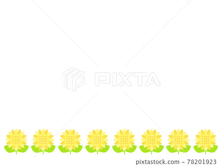 可愛的簡單向日葵框架 可愛的簡單向日葵框架 78201923