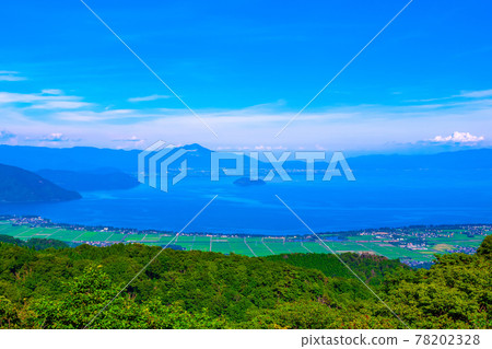 View of Lake Biwa from Mt. Hakodate View of Lake Biwa from Mt. Hakodate 78202328