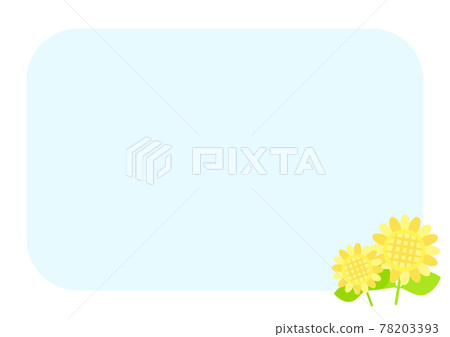 Cute simple sunflower frame 78203393