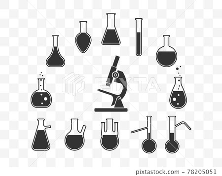 Flask, laboratory icon. Vector illustration, flat design. 78205051