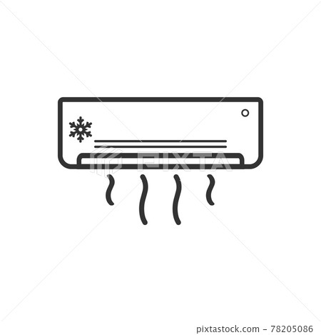 Split air conditioner icon. Vector illustration, flat design. 78205086