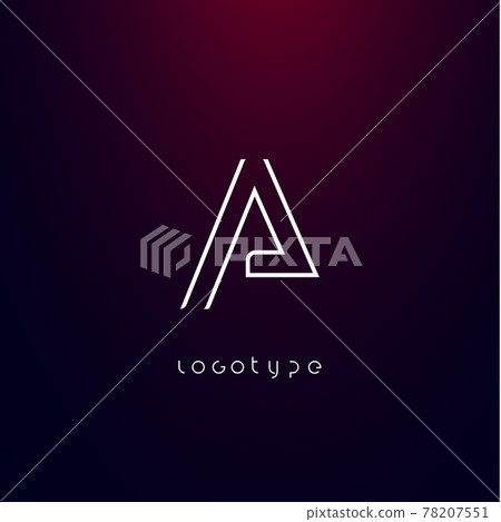 Futurism style letter A. Minimalist type for modern futuristic logo, elegant cyber tech monogram, digital device and hud graphic. Minimal style symbol, vector design Futurism style letter A. Minimalist type for modern futuristic logo, elegant cyber tech monogram, digital device and hud graphic. Minimal style symbol, vector design 78207551