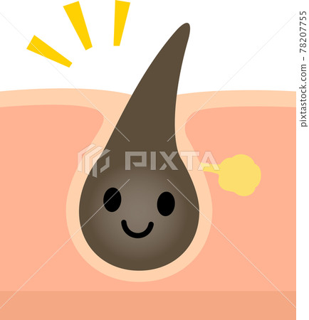 Hair root character 78207755