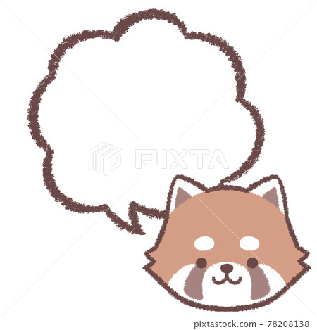 Red panda and speech bubble 78208138