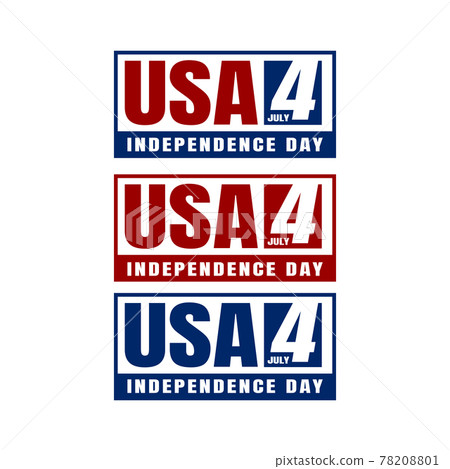 4 july independence day of USA vector image 78208801