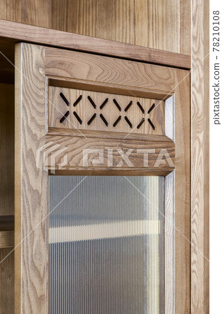 Part of cabinet made of toned veneer and solid ash 78210108