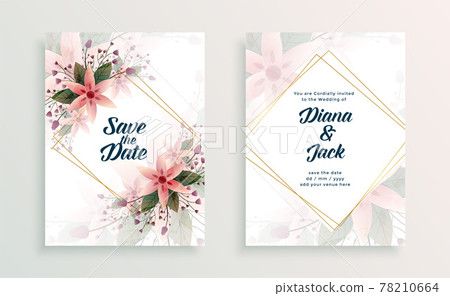 wedding card invitation design template with flowers wedding card invitation design template with flowers 78210664