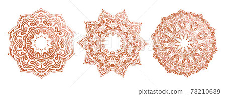three detailed mandala pattern ethnic set 78210689