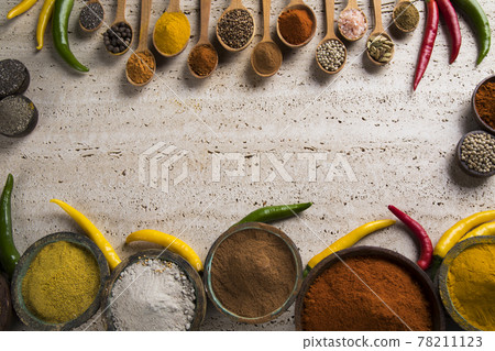 Aromatic spices and Still Life, Space for your text background Aromatic spices and Still Life, Space for your text background 78211123