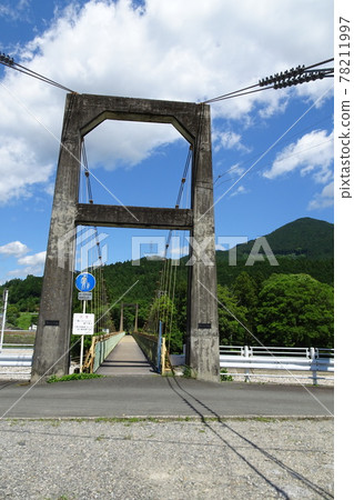 The front of the Urakawa-cho campsite and the suspension bridge that leads to it The front of the Urakawa-cho campsite and the suspension bridge that leads to it 78211997