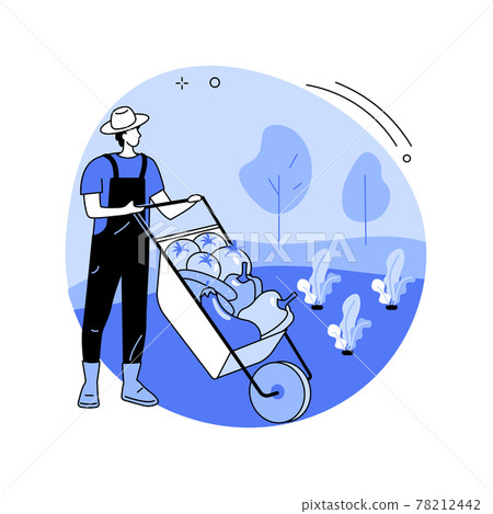 Harvesting abstract concept vector illustration. 78212442
