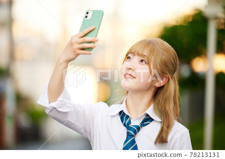 Blonde high school girl 78213131