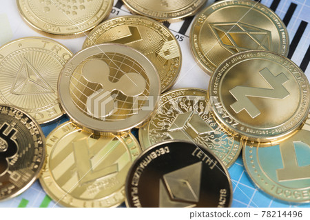 Cryptocurrencys new digital money, Bitcoin, litecoin, etherium coins close up Cryptocurrencys new digital money, Bitcoin, litecoin, etherium coins close up 78214496