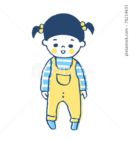 站立的小女孩 78214635