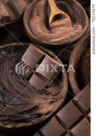 Bar Of Chocolate, Cocoa Beans 78214879