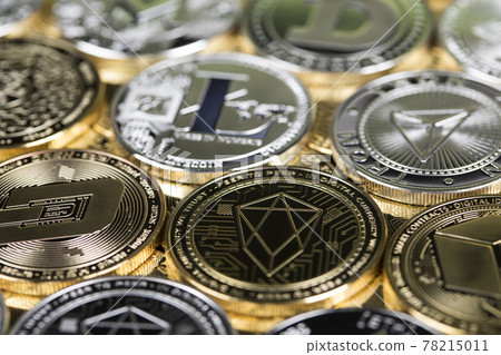 Cryptocurrencys new digital money, Bitcoin, litecoin, etherium coins close up Cryptocurrencys new digital money, Bitcoin, litecoin, etherium coins close up 78215011