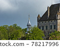 the castle of Yvoire is built on a point overlooking Lake Geneva, France	 78217996
