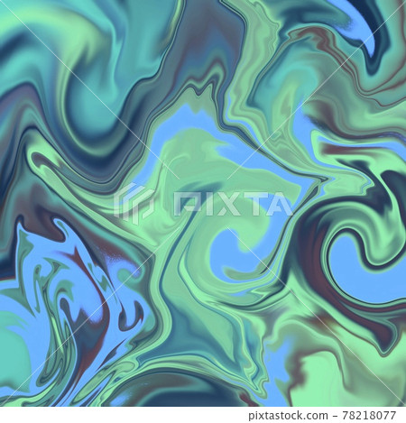 Glowing liquid dynamic flow. Trendy fluid cover design. Illustration for your design. Liquid marble design abstract painting background 78218077