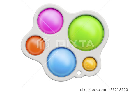 Simple dimple, fidget toy. 3D rendering Simple dimple, fidget toy. 3D rendering 78218300
