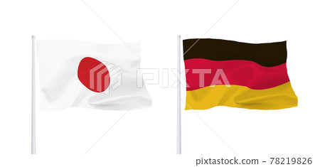 德國和日本的旗幟 78219826