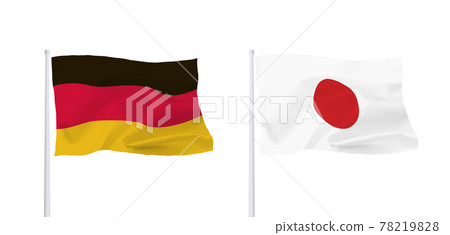 德國和日本的旗幟 78219828