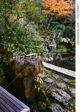 Uoyama Oharaji Temple in autumn colors, Jikkoin Tsukubai Uoyama Oharaji Temple in autumn colors, Jikkoin Tsukubai 78219867