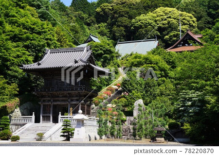 Genjuji Temple, a temple of the Soto sect in Misaki Town, Okayama Prefecture: A panoramic view Genjuji Temple, a temple of the Soto sect in Misaki Town, Okayama Prefecture: A panoramic view 78220870
