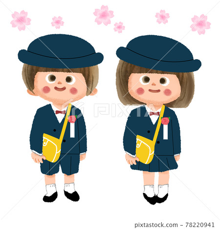 Children in kindergarten uniforms 78220941