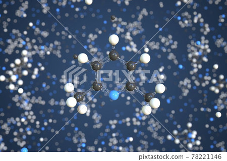 2,6-lutidine molecule. Conceptual molecular model. Chemical 3d rendering 2,6-lutidine molecule. Conceptual molecular model. Chemical 3d rendering 78221146