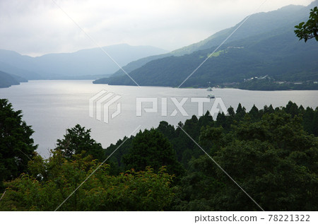 Drizzle Lake Ashi distant view 78221322