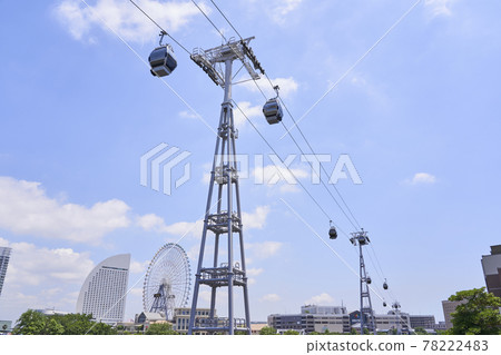 Yokohama Air Cabin, an urban circulation ropeway that opened in the Minatomirai area 78222483
