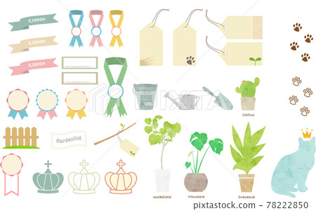 Ribbon badges, gardening and cats Ribbon badges, gardening and cats 78222850