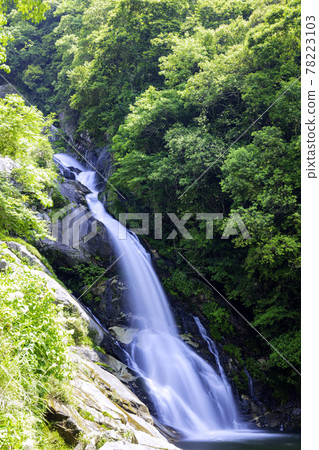 Beautiful looking waterfall in Karatsu City, Saga Prefecture 78223103