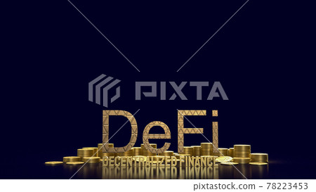 defi farming gold word and gold coins for cryptocurrency business concept 3d rendering defi farming gold word and gold coins for cryptocurrency business concept 3d rendering 78223453