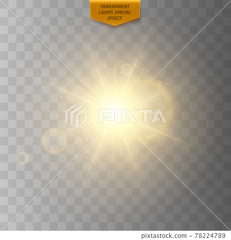 Golden glowing light effect isolated Golden glowing light effect isolated 78224789