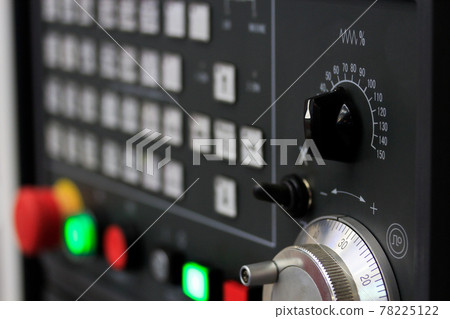 switches and rotary wheel on CNC control panel 78225122
