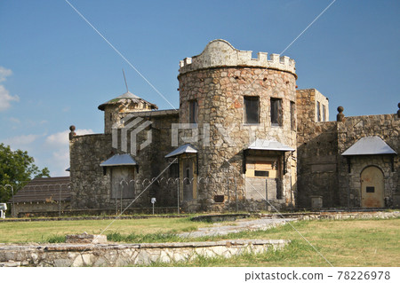 Abandoned Castle With Blue Sky in Rural Texas Abandoned Castle With Blue Sky in Rural Texas 78226978