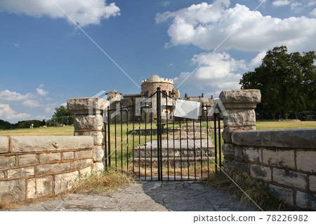 Abandoned Castle With Blue Sky in Rural Texas Abandoned Castle With Blue Sky in Rural Texas 78226982