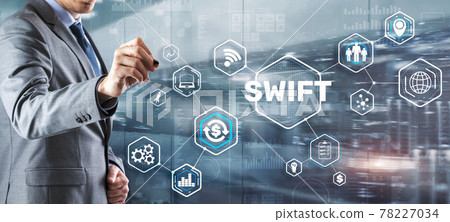 SWIFT. Society for Worldwide Interbank Financial Telecommunications. Financial Banking regulation concept 78227034