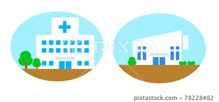 Hospital and clinic set illustration 78228482