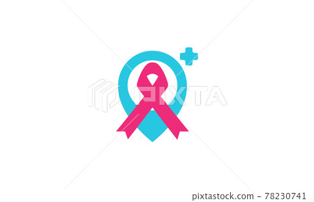 cancer care with location logo symbol vector icon illustration graphic design 78230741