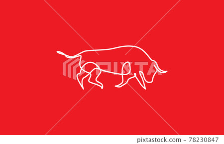 continuous lines buffalo or bison logo symbol vector icon illustration graphic design continuous lines buffalo or bison logo symbol vector icon illustration graphic design 78230847
