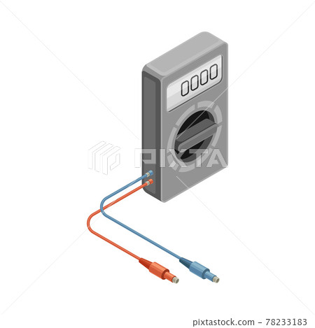 Ammeter as Measuring Instrument and Electric Power Object Isometric Vector Illustration Ammeter as Measuring Instrument and Electric Power Object Isometric Vector Illustration 78233183