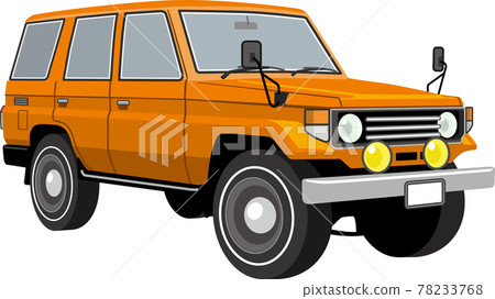 Cute retro SUV four-wheel drive illustration Cute retro SUV four-wheel drive illustration 78233768