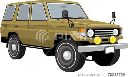 Cute retro SUV four-wheel drive illustration Cute retro SUV four-wheel drive illustration 78233769