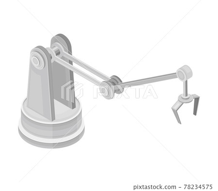 Robotic Arm as Robotic Technology and Electronic Equipment with Artificial Intelligence Isometric Vector Illustration 78234575