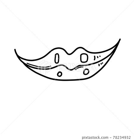Mouth Doodle vector icon. Drawing sketch illustration hand drawn cartoon line eps10 78234932